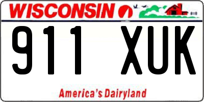 WI license plate 911XUK