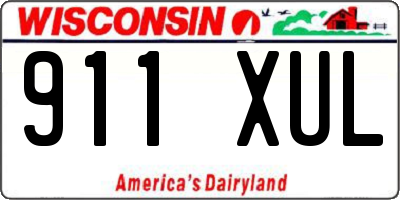 WI license plate 911XUL
