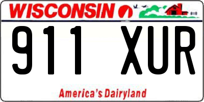 WI license plate 911XUR