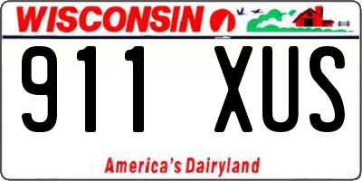 WI license plate 911XUS