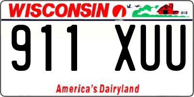 WI license plate 911XUU