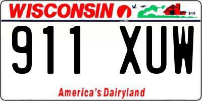 WI license plate 911XUW