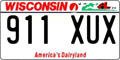 WI license plate 911XUX