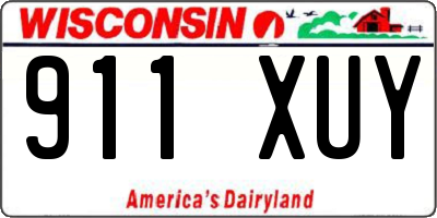 WI license plate 911XUY