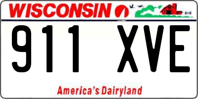 WI license plate 911XVE