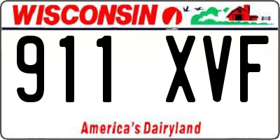 WI license plate 911XVF