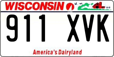 WI license plate 911XVK