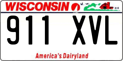 WI license plate 911XVL