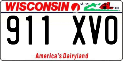 WI license plate 911XVO