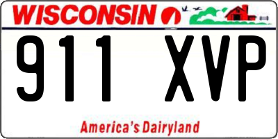 WI license plate 911XVP