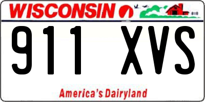 WI license plate 911XVS