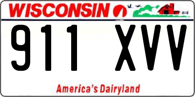 WI license plate 911XVV