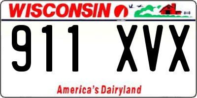 WI license plate 911XVX