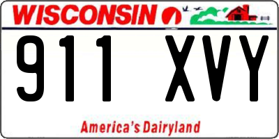 WI license plate 911XVY