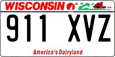 WI license plate 911XVZ