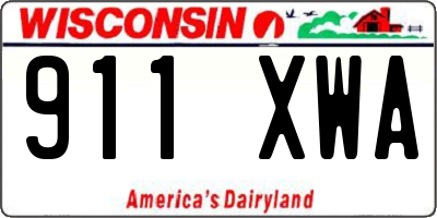 WI license plate 911XWA