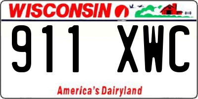 WI license plate 911XWC