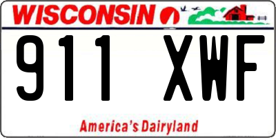 WI license plate 911XWF