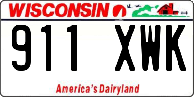 WI license plate 911XWK