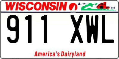 WI license plate 911XWL