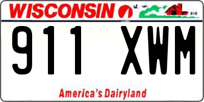 WI license plate 911XWM