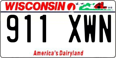 WI license plate 911XWN
