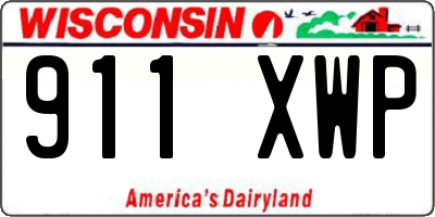 WI license plate 911XWP