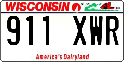 WI license plate 911XWR