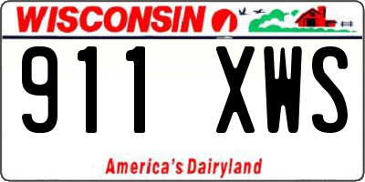 WI license plate 911XWS