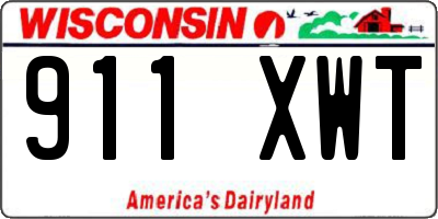 WI license plate 911XWT