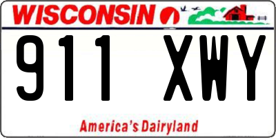 WI license plate 911XWY