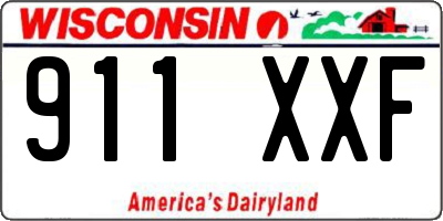WI license plate 911XXF