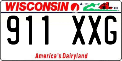 WI license plate 911XXG