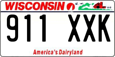 WI license plate 911XXK