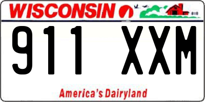WI license plate 911XXM