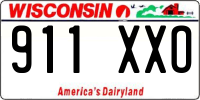 WI license plate 911XXO