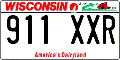 WI license plate 911XXR