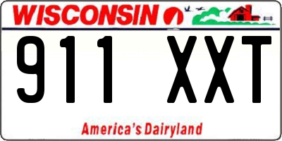 WI license plate 911XXT