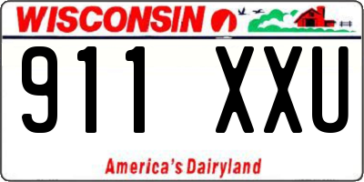 WI license plate 911XXU