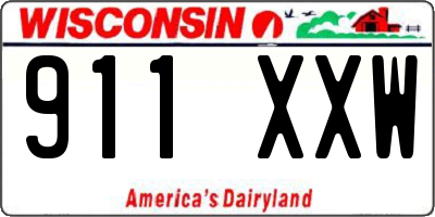 WI license plate 911XXW