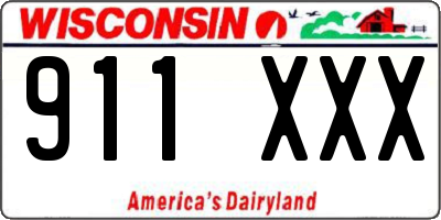 WI license plate 911XXX