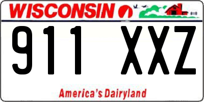 WI license plate 911XXZ