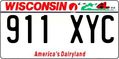 WI license plate 911XYC