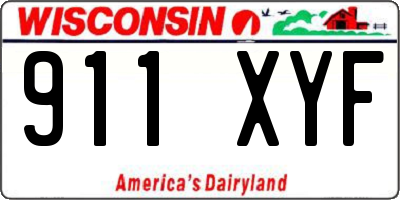 WI license plate 911XYF