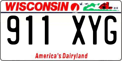 WI license plate 911XYG