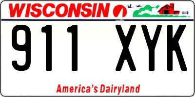 WI license plate 911XYK