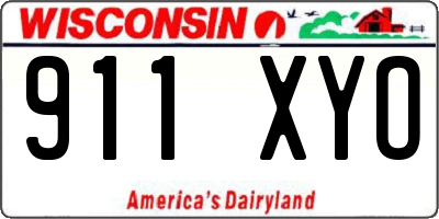 WI license plate 911XYO