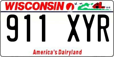 WI license plate 911XYR