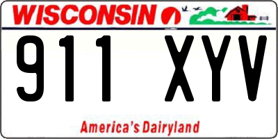WI license plate 911XYV