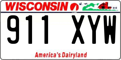 WI license plate 911XYW